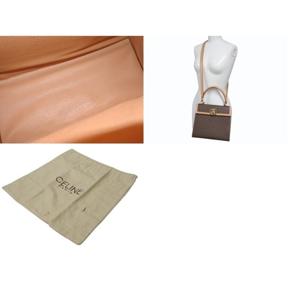 Celine Macadam Handbag Brown Leather - Picture 10 of 10